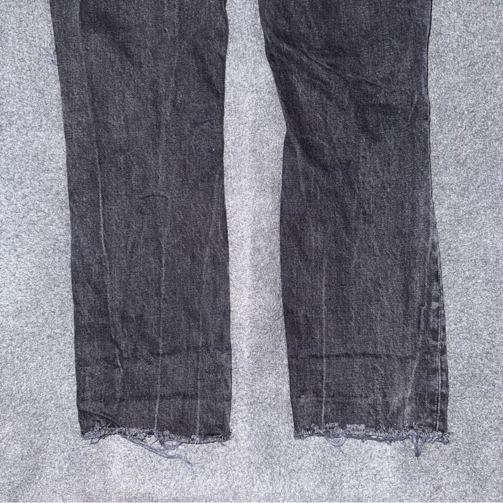 Abercrombie & Fitch Curve Love High Rise Mom Jeans Black Distressed 25 / 0 Fray - Picture 7 of 10